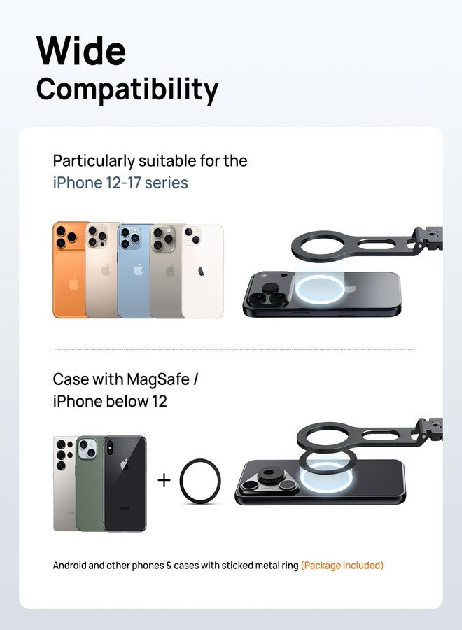 SODI Magnetic Phone Tripod Stand for iPhone - Strong Magnet Foldable Cell Phone Stand for Vlog, Gym, Travel Essentials, Mini Tripod Phone Stand Compatible with iPhone 17 16 15 14 13 12 Series - Image 5