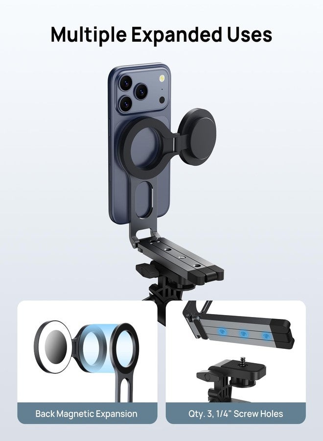SODI Magnetic Phone Tripod Stand for iPhone - Strong Magnet Foldable Cell Phone Stand for Vlog, Gym, Travel Essentials, Mini Tripod Phone Stand Compatible with iPhone 17 16 15 14 13 12 Series - Image 3