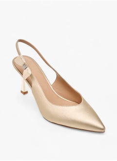 Flora Bella By Shoexpress Women Bow Accent Slingback Shoes with Flared Heels Ramadan Collection  - Image 2
