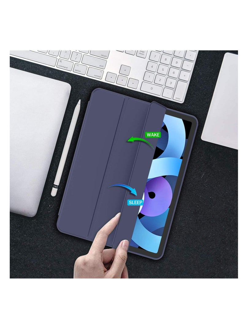 iPad Air 11 Inch Case 2024\2025 (6th Generation), iPad Air 5th Generation Case 2022/4th Generation Case 2020 10.9 Inch with Pencil Holder, Trifold Stand Smart Case (Blue) - Image 2