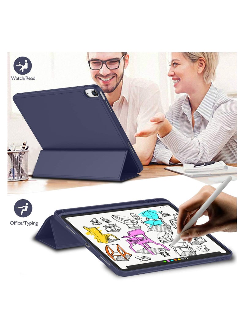 iPad Air 11 Inch Case 2024\2025 (6th Generation), iPad Air 5th Generation Case 2022/4th Generation Case 2020 10.9 Inch with Pencil Holder, Trifold Stand Smart Case (Blue) - Image 4