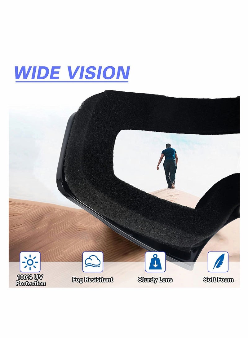 KASTWAVE Adult Dirt Bike Goggles,  2 Pack ATV Motorcycle Goggles for Youth, Windproof ATV Goggles, Dust Proof Racing Goggles - Image 2