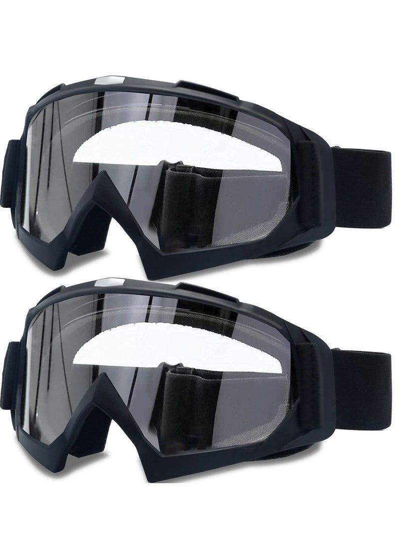KASTWAVE Adult Dirt Bike Goggles,  2 Pack ATV Motorcycle Goggles for Youth, Windproof ATV Goggles, Dust Proof Racing Goggles - Image 1