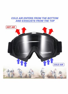 KASTWAVE Adult Dirt Bike Goggles,  2 Pack ATV Motorcycle Goggles for Youth, Windproof ATV Goggles, Dust Proof Racing Goggles  - Image 5
