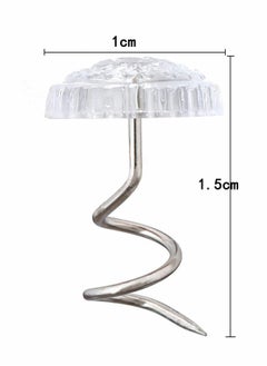 Y&D 50 Pcs Clear Heads Twist Pins Bedskirt Upholstery for Upholstery, Slipcovers and Bedskirts, Push Holds Firmly in Place Without Damage  - Image 5
