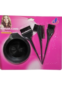 Paradise Hair Dye Brush Crepe Comb Dye Container Hair Coloring Set 4 Pieces 