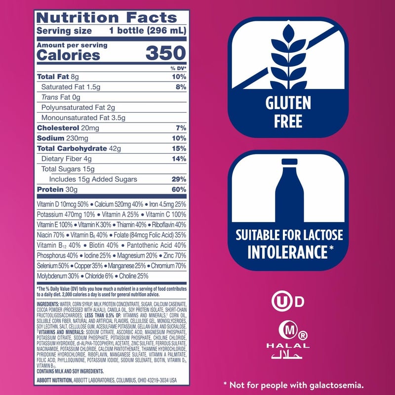 Ensure COMPLETE Milk Chocolate Nutrition Shake, Complete, Balanced Meal Replacement, Ready To Drink, 30g Protein, 25 Vitamins & Minerals, 10 fl oz-24 Pack - Image 5