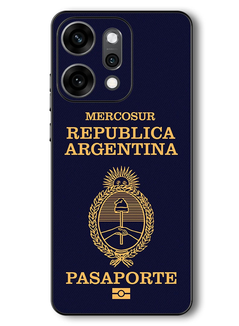 Theodor Case Compatible with Oppo Reno 14 Pro 6.83 Inch Protection Shockproof Bumper Cover Argentina Passport - Image 1