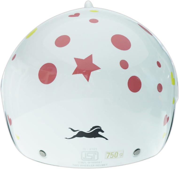 TVS Kids Helmet for Boys & Girls | Bike Helmet for Kids | Adjustable Helmets for Kids |Bicycle Kids Helmets |Size:3XS (500mm)|(White with Pink & Yellow) - Image 2