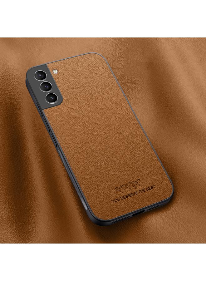 اس-توب جراب هاتف مغناطيسي من الجلد من HUIYI لهاتف Samsung Galaxy S21 FE 5G - Image 1