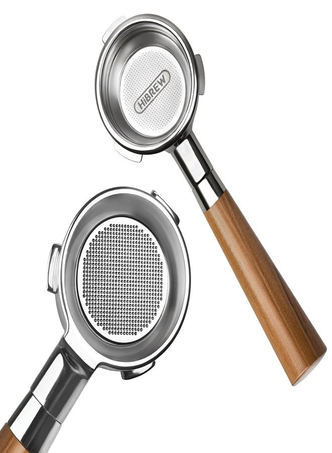 HIBREW 58mm 3 Ear Bottomless Portafilter for H10A Coffee Machine - Stainless Steel with Rosewood Handle - Advanced Espresso Tool for Coffee Enthusiasts - Image 1