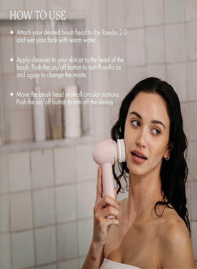 Vanity Planet Facial Cleansing Brush Replacement Heads, Raedia 2.0-3 Interchangeable Replacement Brush Heads - Lightweight & Water Resistant Face Exfoliator Cleansing Brush for Glowing Skin - Image 5
