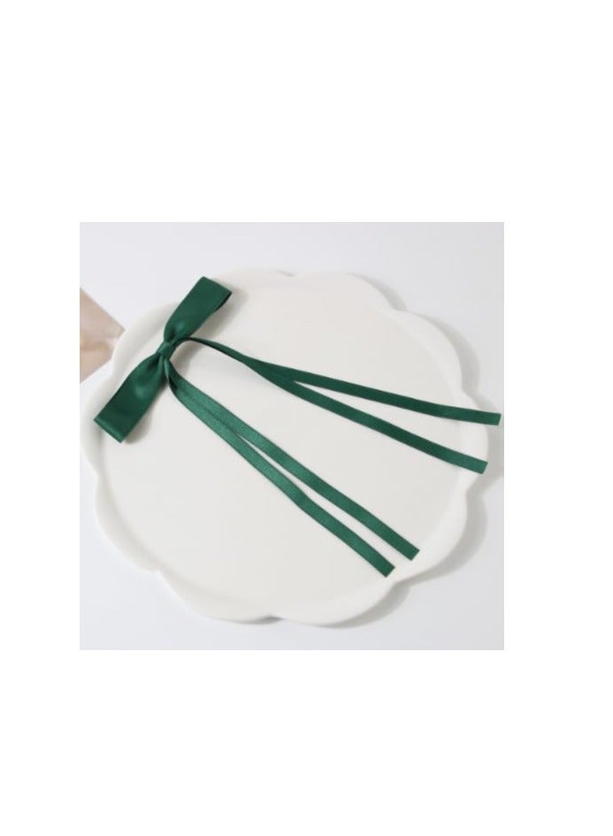 SOTO 4- Ribbon hair accessories, sweet bow hair clips, ribbon hair clips, spring clips, girl's back spoon top clip, ponytail clip hair clip headgear - Image 3