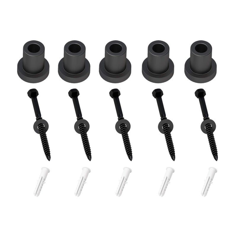 skysen 5 PCS 1516 Barn Door Wall Spacer with Screws for Sliding Barn Door Hardware Connection Device Metal Steel Track to WallSpacer34