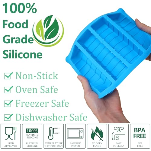 Sidosir 2PCS Butter Silicone Mold with Lid, Non-Stick Butter Mold Tray with Measurements for Homemade Butter, Butters Mold for Chocolate Making and Cakes Baking - Image 4