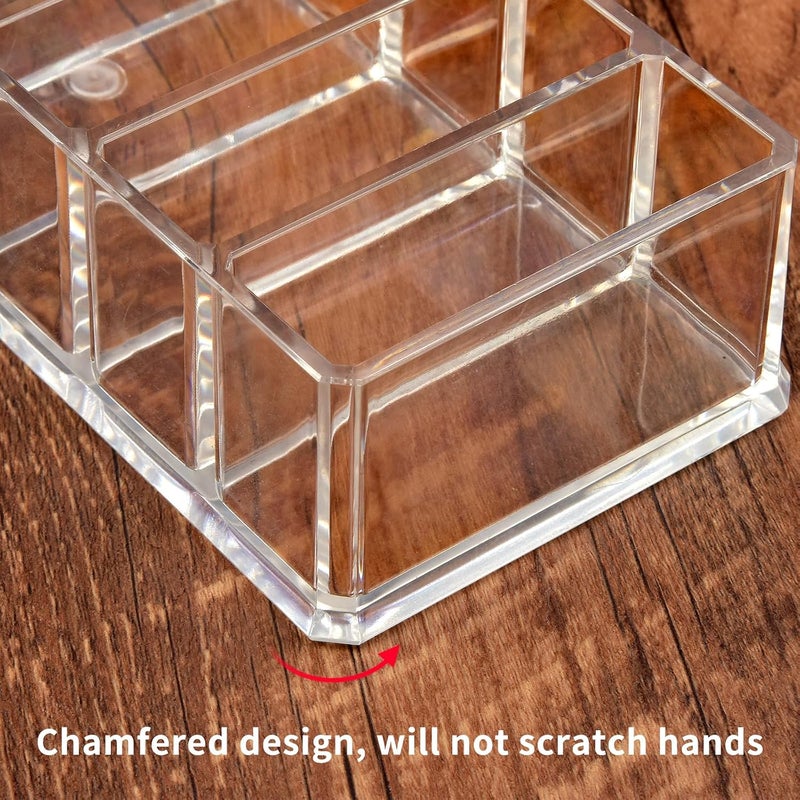 ALCYON Tea Bag Organizer Holder for Kitchen Pantry Cabinet, Countertop, Tea Storage Box Station Bin Caddy Holds Beverage Bags| Sweeter| ketchup packets| Spice Pouches| Dressing Mixes - Transparent - Image 3