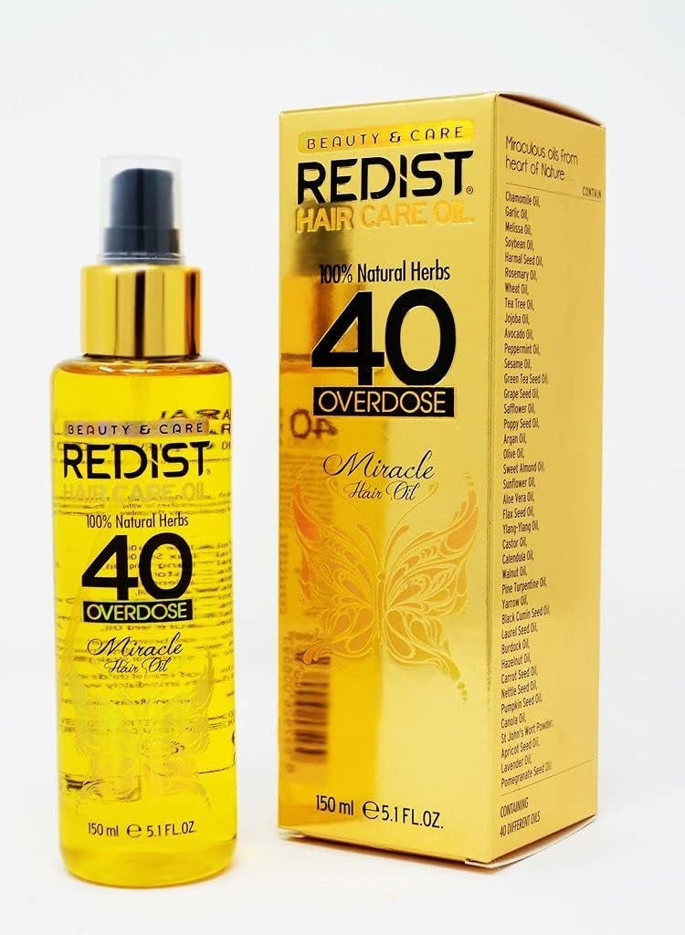 REDIST 40 Herbal Hair Care Oil Yellow 150ml – 100% Natural Hair Treatment - Image 1