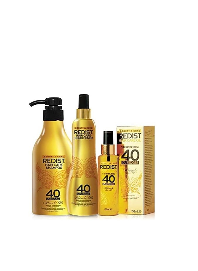 REDIST 40 Herbal Hair Care Oil Yellow 150ml – 100% Natural Hair Treatment - Image 4
