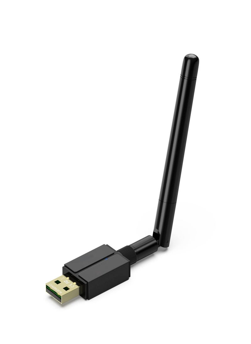 SYOSI - Long Range USB Bluetooth 5.3 Adapter for Desktop PC - 328FT Wireless Transfer for Mouse, Keyboard, Headphones - Win11/10/8.1 Support - Image 1