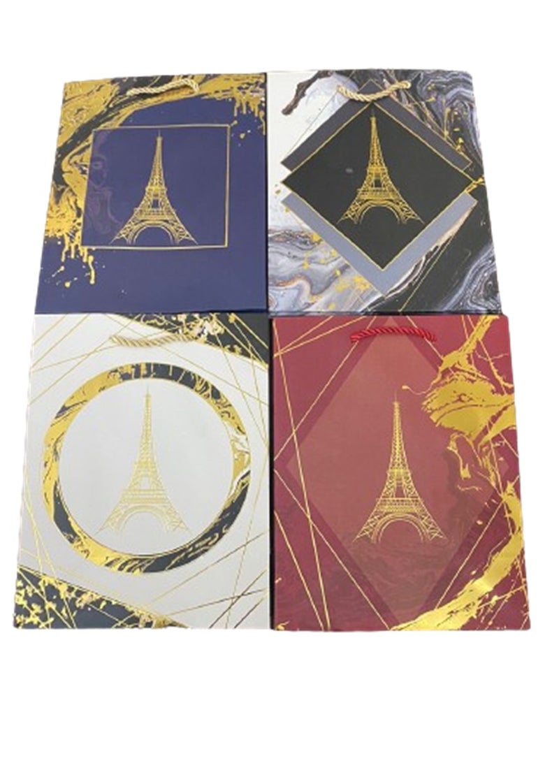 12 Pieces Gift Bags Set with Handle Eco Friendly in Unique Design for Birthday, Celebrations and Party Favors