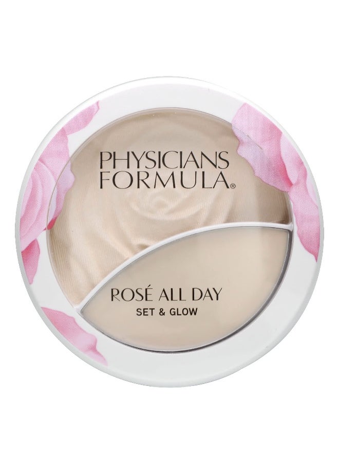 Physician's Formula Physicians Formula, Rosé All Day, Set & Glow, Illuminating Powder & Dewy Balm, 1711499 Luminous Light, 1 Count  - Image 1