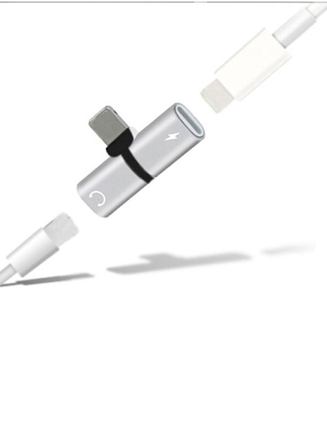 Generic - 2-In-1 Dual Ports Headphone Adapter for Apple iPhone X/XR/XS Max/7 Plus/8 Plus - Image 1