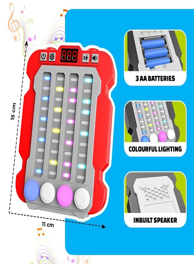 Mirana Airport Arcade - Portable Handheld Steps Game for Kids - 6 Exciting Modes, 3 Speed Levels - Digital Score Display - Toy Gift for Boys & Girls 4+ Years (Red, Airport Arcade) - Image 3