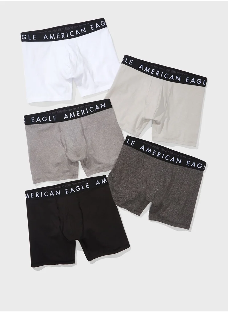 American Eagle 5 Pack Logo Band Trunks