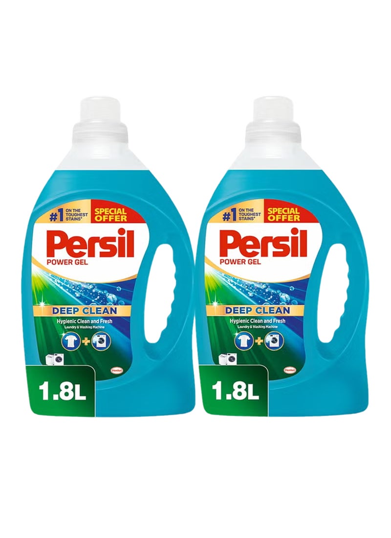Persil Power Gel Liquid Laundry Detergent Low Foam Twin Pack - Image 1