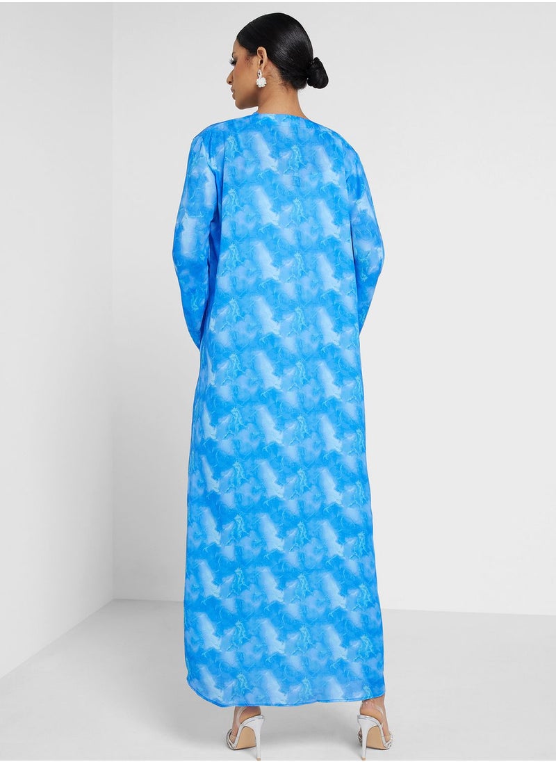 Khizana عباية مطبوعة  - Image 2