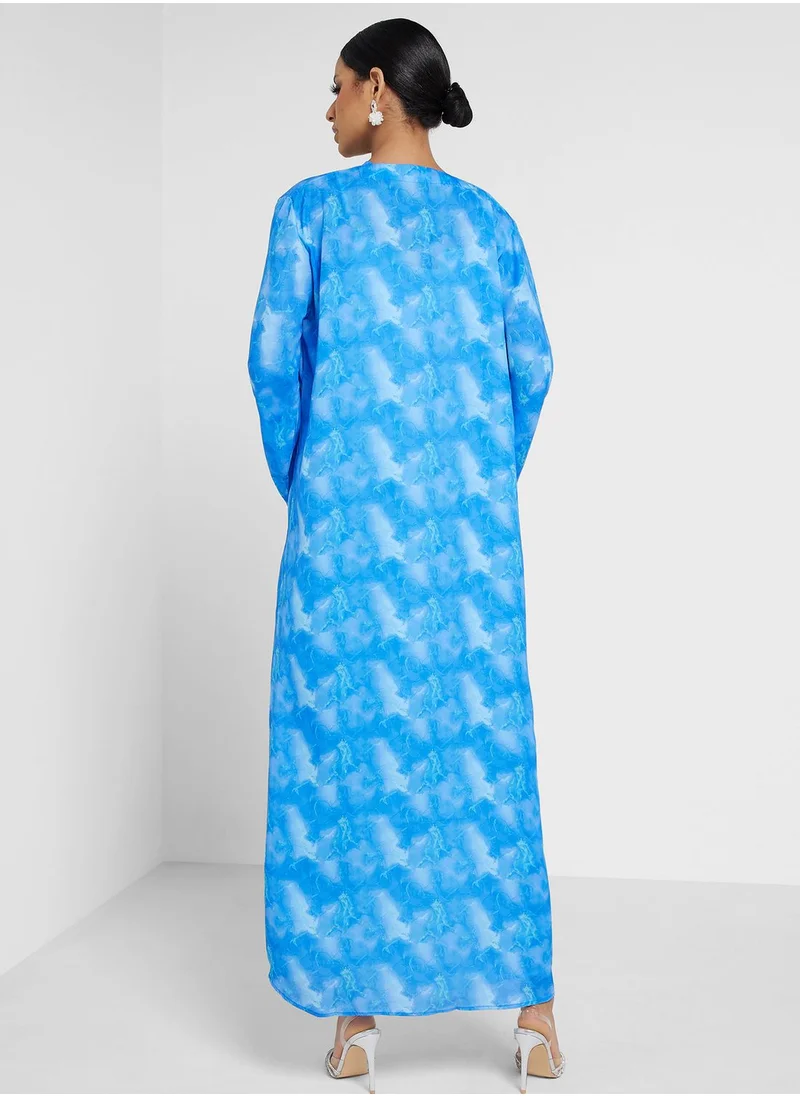 Khizana Printed Abaya