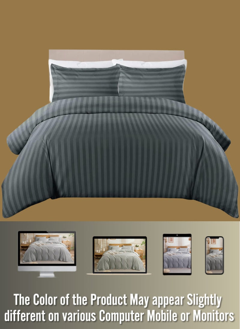 Blueberry 6 Pieces King Size Duvet Cover Set with Fitted sheet and Pillowcases  - Image 3