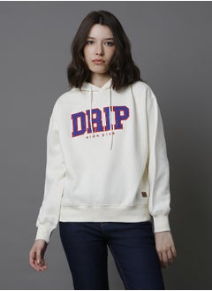 HIGH STAR Women Off White Sweatshirt  - Image 1