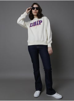 HIGH STAR Women Off White Sweatshirt  - Image 3