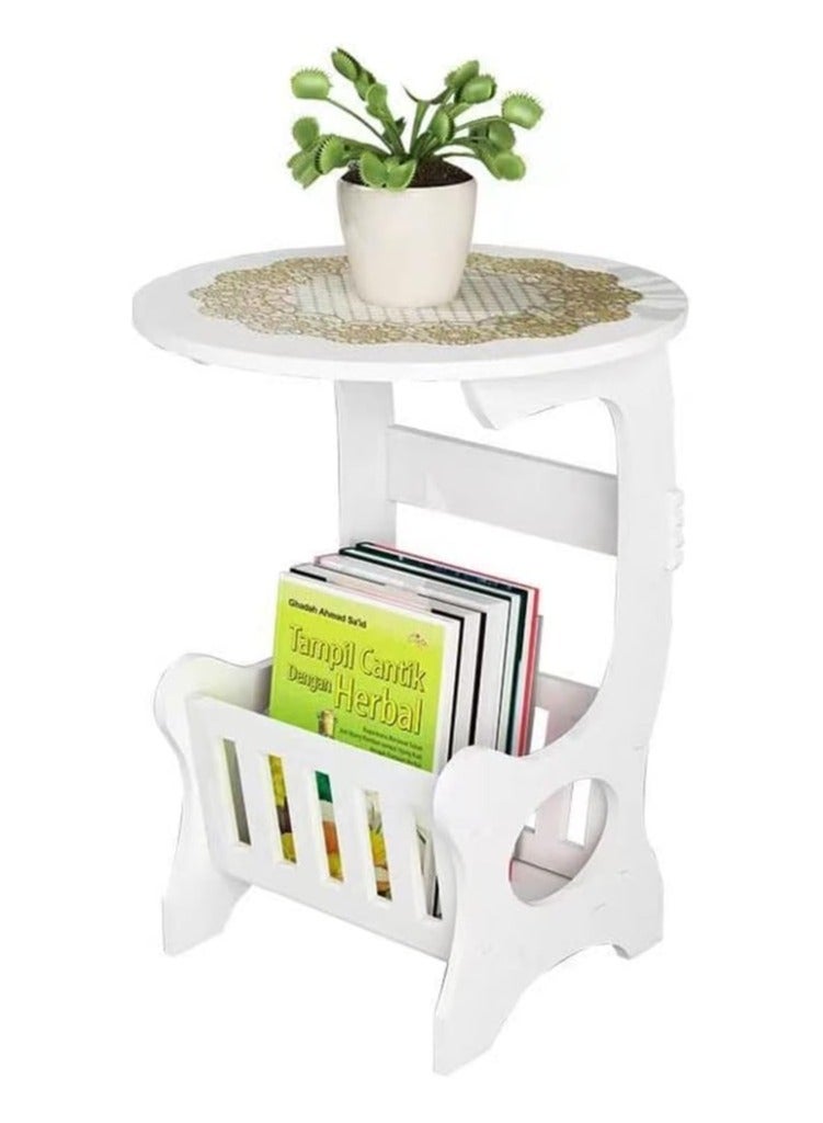 تي بي جي بي طاولة جانبية بجانب السرير مصممة بطبقتين - Image 1