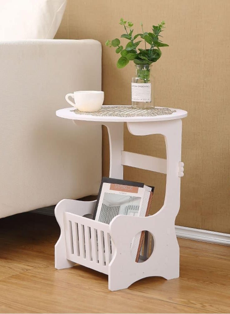 تي بي جي بي طاولة جانبية بجانب السرير مصممة بطبقتين - Image 4