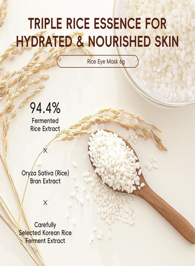 Easilydays 94.4% Triple Rice Ferment Complex Hydrating Eye Masks 10PCS, Moisturizing, Firming, Deeply Nourishing, Skin Moisture Barrier, Under Eye Patches to Reduce Dark Circles, Puffiness &Fine Lines - Image 2