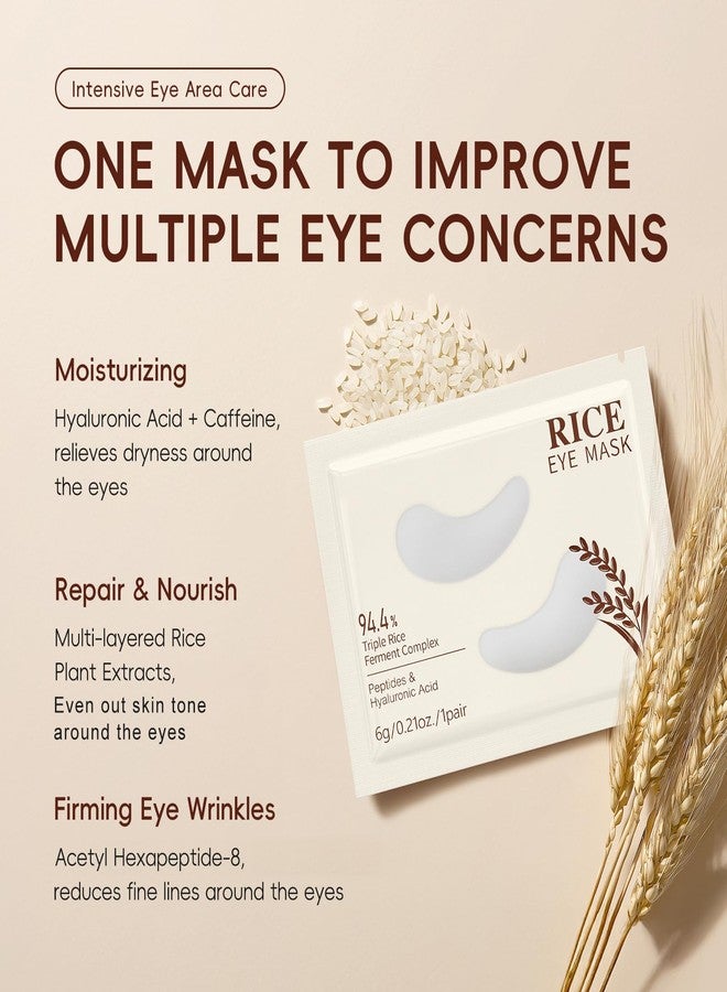 Easilydays 94.4% Triple Rice Ferment Complex Hydrating Eye Masks 10PCS, Moisturizing, Firming, Deeply Nourishing, Skin Moisture Barrier, Under Eye Patches to Reduce Dark Circles, Puffiness &Fine Lines - Image 5