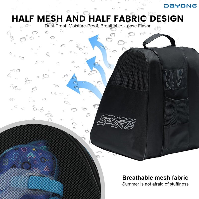 DAYONG Roller Skate Bags, Oxford Cloth Ice Inline Skates Bag with Adjustable Shoulder Strap for Kids and Adult, Large Capacity Skate Bag for Skates Shoes, Helmet Other Skate Accessories. - Image 4