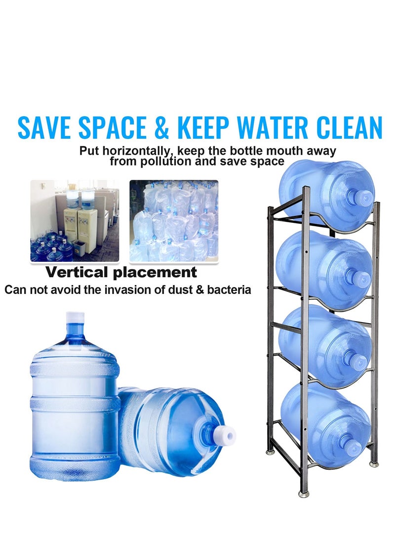 SKY-TOUCH 4 Tier Water Bottle Holder Heavy Duty Water Bottle Stand Storage For Kitchen Home And Office  - Image 2