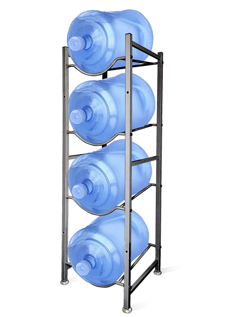 SKY-TOUCH 4 Tier Water Bottle Holder Heavy Duty Water Bottle Stand Storage For Kitchen Home And Office  - Image 1