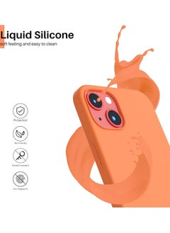 FITIT FITIT Magnetic Silicone Case for iPhone 13 6.1-Inch, Compatible with MagSafe, Orange.  - Image 3