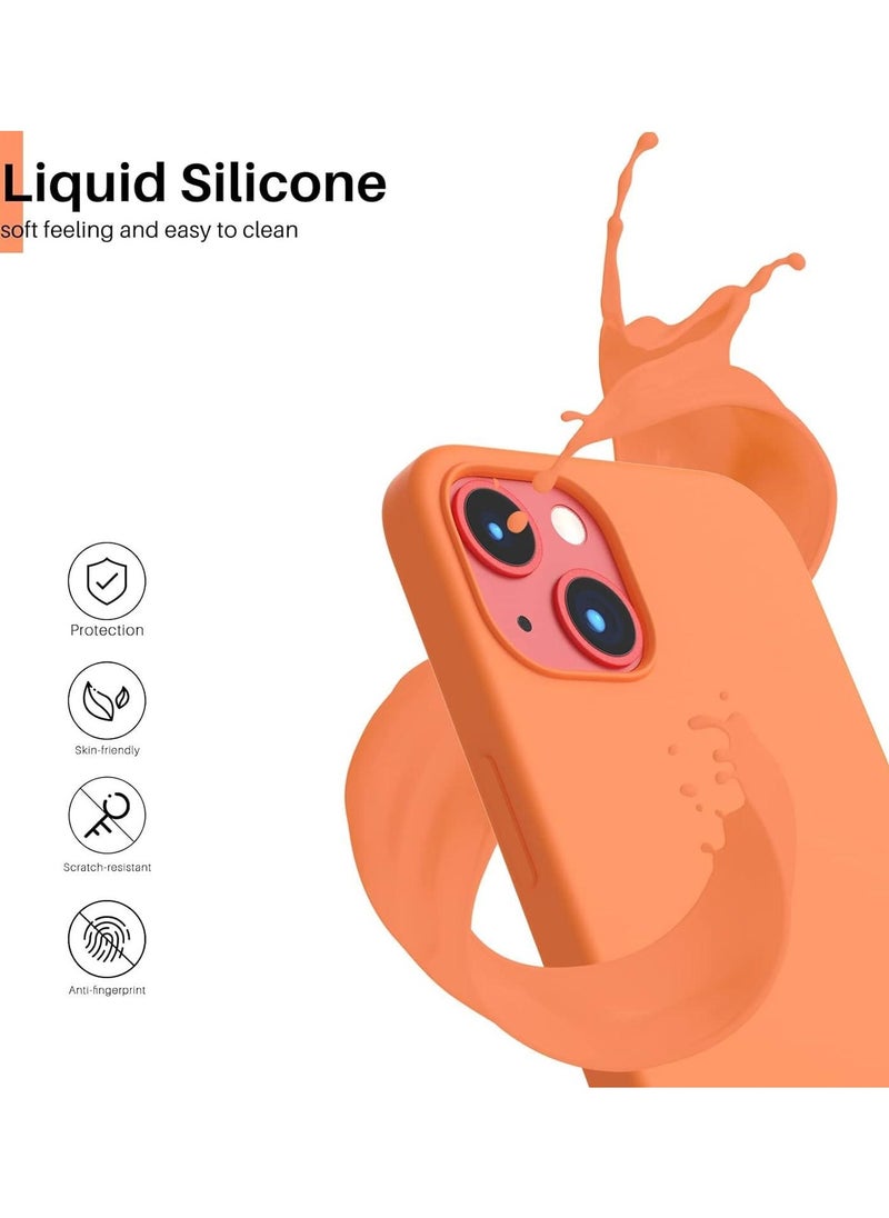 FITIT FITIT Magnetic Silicone Case for iPhone 13 6.1-Inch, Compatible with MagSafe, Orange.  - Image 3