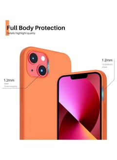 FITIT FITIT Magnetic Silicone Case for iPhone 13 6.1-Inch, Compatible with MagSafe, Orange.  - Image 4