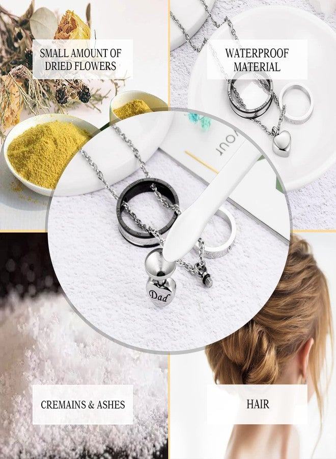 XIUDA Cremation Urn Necklace for Ashes Eternal Memory Carved Keepsake Stainless Steel Urn Jewelry Memorial Ash Holder - Image 4