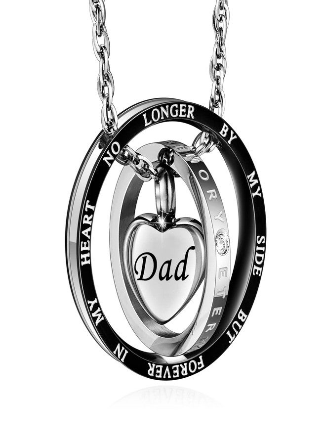 XIUDA Cremation Urn Necklace for Ashes Eternal Memory Carved Keepsake Stainless Steel Urn Jewelry Memorial Ash Holder - Image 1
