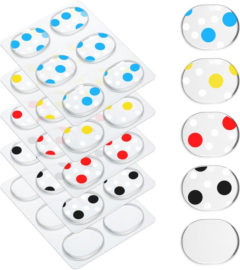 Fiada 30 Pieces Drum Dampeners Gels Silicone Gel Pads Soft Drum Dampeners for Cymbals Tone Control(Clear with Colored Dots) - Image 1