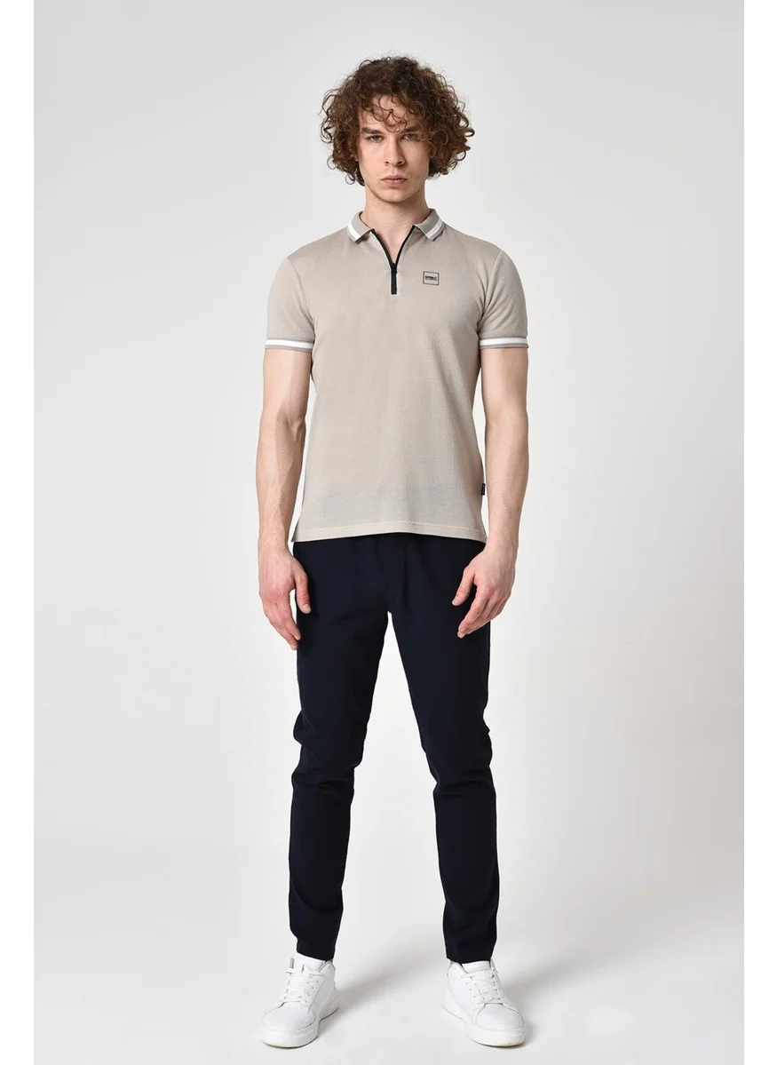 Alexander Gardi Zipper Detail Polo Neck T-Shirt (Barakm)