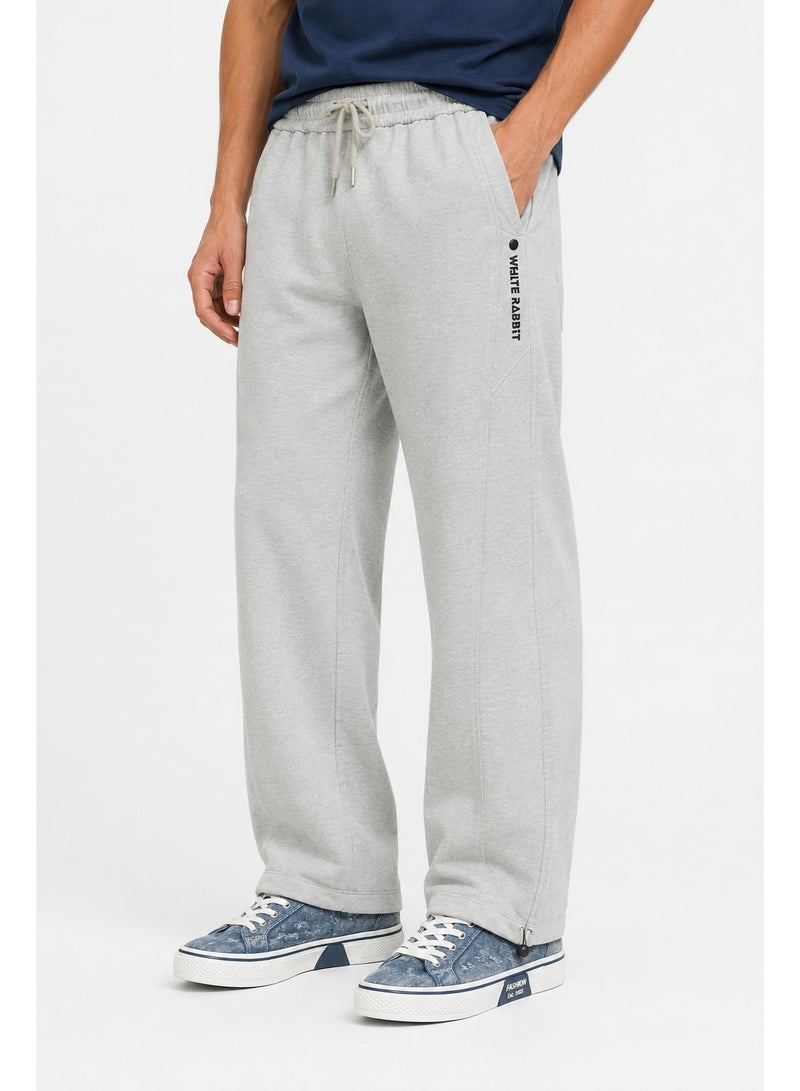 WHITE RABBIT Men’s Casual Wide Leg Jogger Pants – Adjustable Drawstring - Image 3