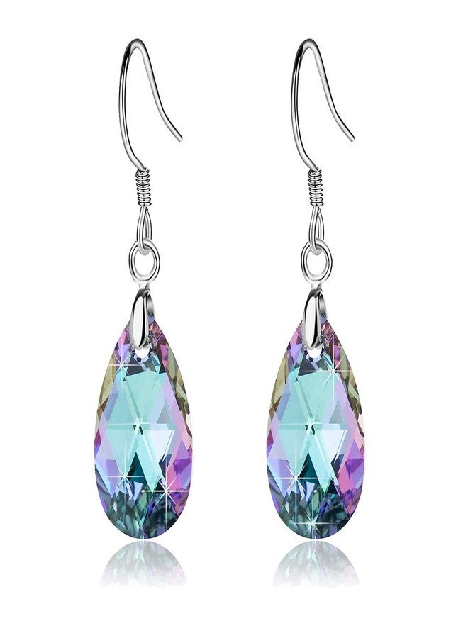 إيفيفك أقراط متدلية على شكل دمعة مرصعة بالكريستال النمساوي للنساء، أقراط بخطاف متدلي، مصنوعة من الفضة الإسترليني عيار 925، مجوهرات مضادة للحساسية (فيتريل لايت) - Image 1